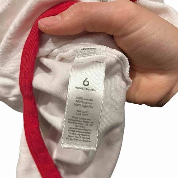 Carter’s “Silent Night Yeah Right” Long Sleeve One Piece 6 Months - Picture 4 of 5